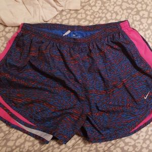 Pink and blue leopard print Nike Shorts xl